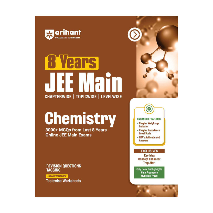 Arihant Arihant 8 Years JEE Main Chemistry Chapterwise, Topicwise & Levelwise 3000+ PYQs | NTA Authenticated Solutions, Revision Questions & Downloadable Worksheets | Only Book that Highlights High-Frequency Question Types(Paperback, Pooja Yadav, Shalini Singh) - Flipkart Deal