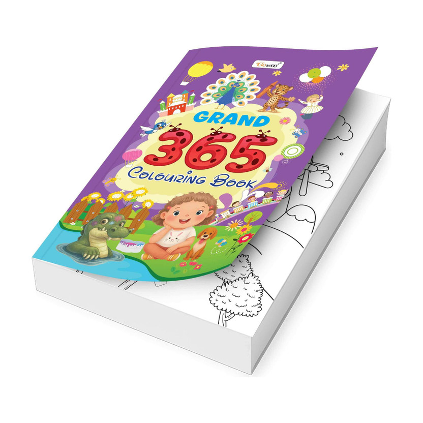 GRAND - 365 Colouring Book :- early learners colouring book, Kids educational book, Jumbo colouring book for kids(Paperback, GOWOO)