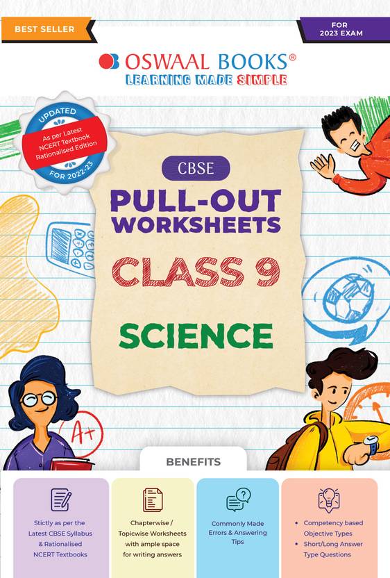 Oswaal CBSE Pullout Worksheets Class 9 Science Book (For 2023 Exam