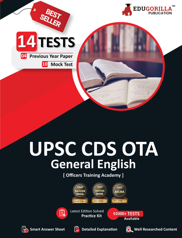 UPSC CDS OTA General English Book 2023 (English Edition) - 10 Mock Tests and 4 Previous Year Papers (1600 Solved Questions) with Free Access to Online Tests  - 1600+ Solved MCQ Questions (10 Mock Tests + 4 Previous Year Papers)(English, Paperback, Edugorilla Prep Experts)