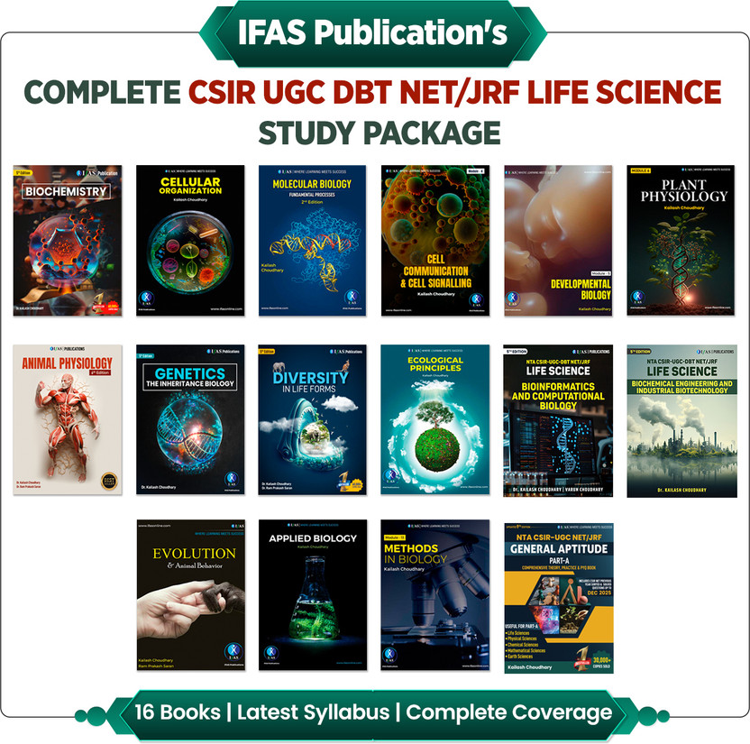 CSIR NET Life Science  - Books 2026 ( Set of 16 Books) | Complete Study Material with Theory & Practice Notes for NTA CSIR NET, GATE & SET | IFAS Publications(Paperback, Kailash Choudhary)