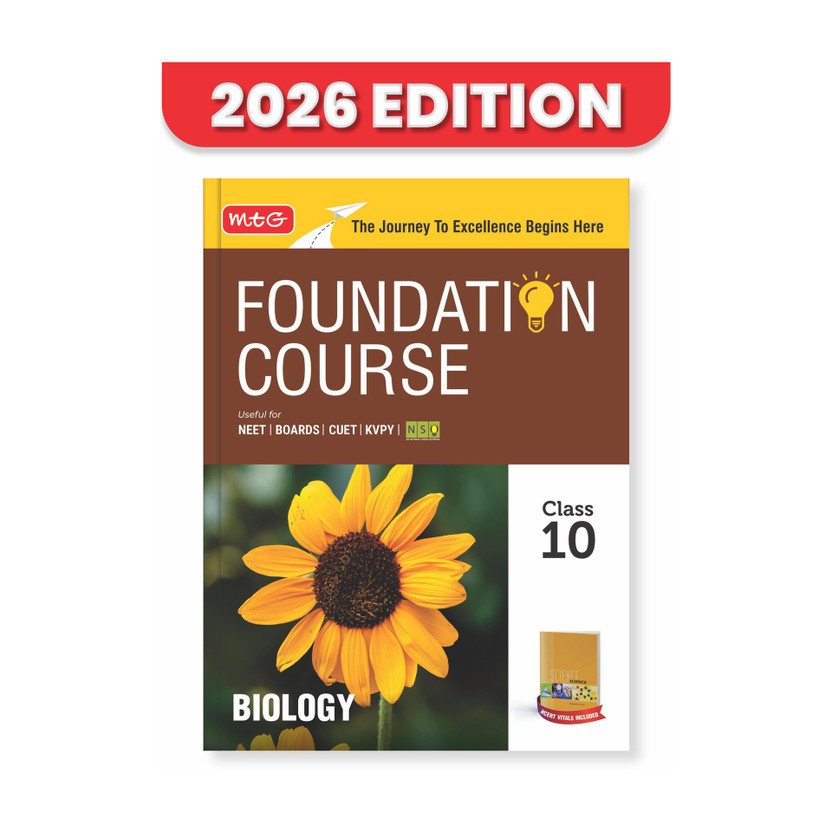 MTG MTG Foundation Course Class 10 Biology Book (Edition 2026) For IIT JEE, NEET, NSO Olympiad, CUET, NVS, KVPY & Boards Exam | Based on NCERT Latest Pattern(Paperback, Team MTG) - Flipkart Deal