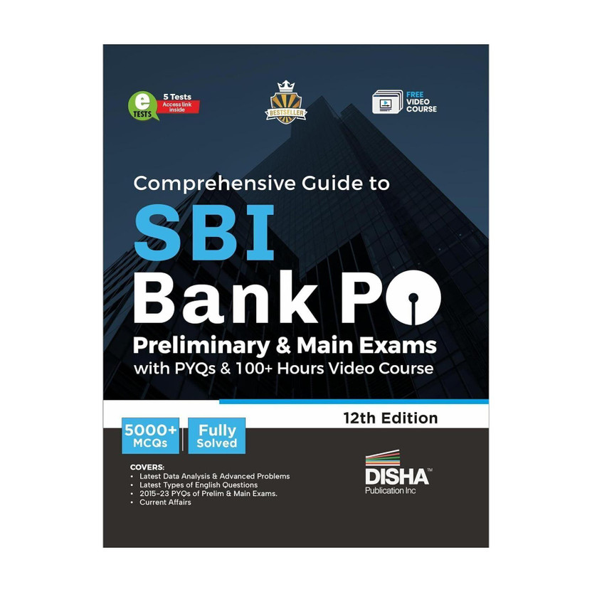 Comprehensive Comprehensive Guide to Sbi Bank Po Preliminary & Main Exams with Pyqs, 100+ Video Course- 5 Online Tests - 5000+ MCQS - Fully Solved(English, Paperback, unknown) - Flipkart Deal
