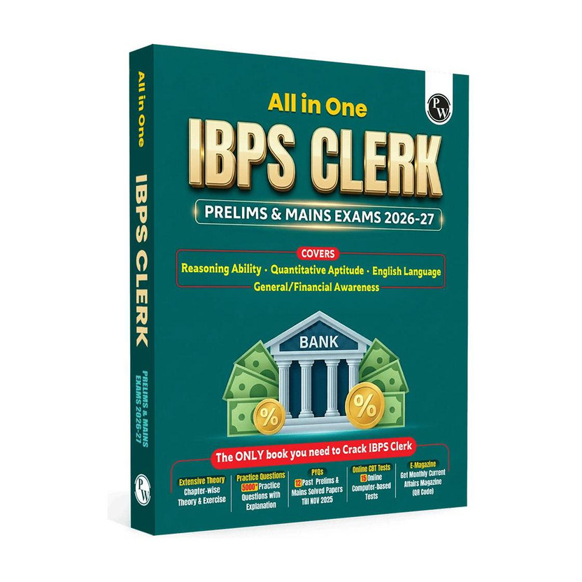 PW PW All in One IBPS Clerk 2026 Book Prelims & Mains Exams(Paperback, PW) - Flipkart Deal