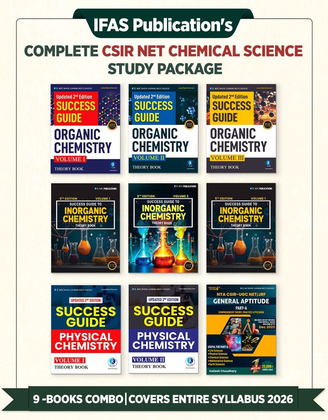 CSIR NET Chemical Science  - 2026 | 9 Books Set for CSIR NET Chemistry | Complete Study Material with Theory & Practice Notes for NTA CSIR NET, GATE & SET | IFAS Publications(Paperback, IFAS Publications)