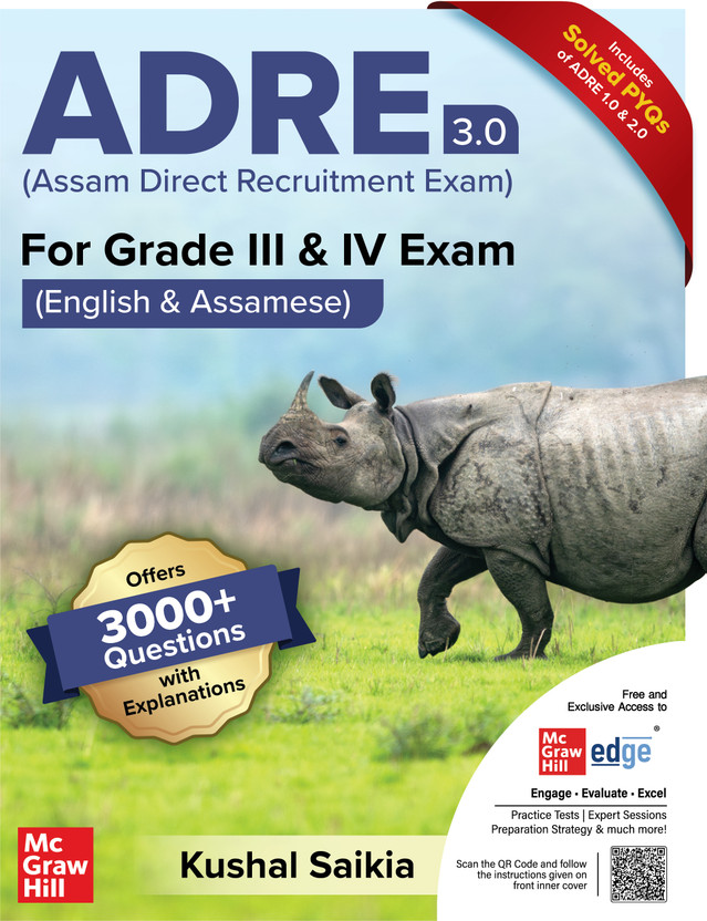 ADRE 3.0 Book 2026 for Grade 3 & 4 Exam (English & Assamese) 3000+ Solved Questions- 10 PYQ Papers (ADRE 1 & 2.0) + 10 Full Mock Tests + 500 Practice Questions Assam Direct Recruitment Examination(Assamese, Paperback, Saikia Kushal)