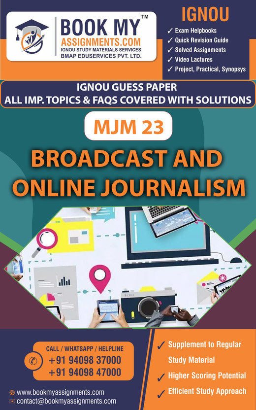 MJM 23 Broadcast and Online Journalism | Guess Paper| Important Question Answer | Master of Arts (Journalism and Mass Communication) (MAJMC)(Paperback, BMA Publication)