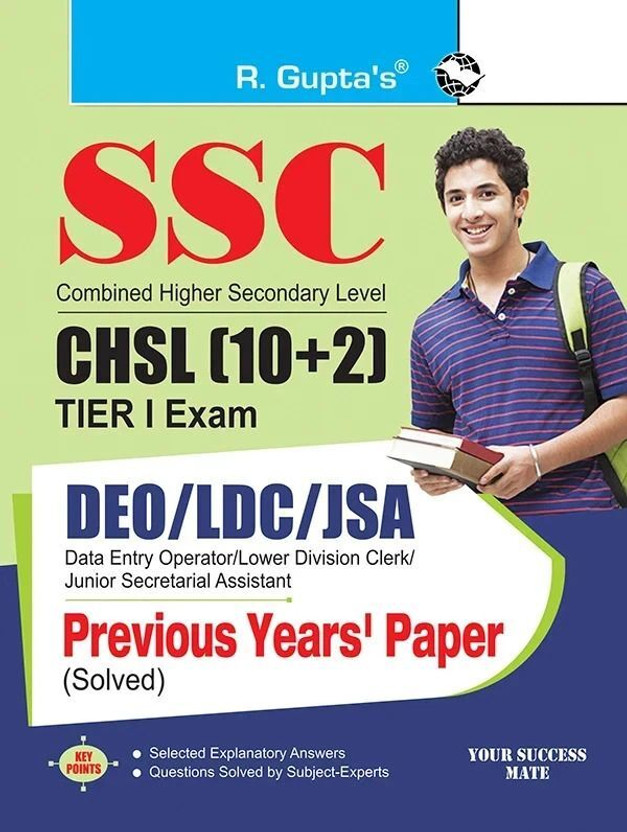 SSC: CHSL (10+2) DEO/LDC/JSA (Tier-I) Exam � Previous Years' Papers (Solved) 2027 Edition(English, Paperback, RPH Editorial Board)