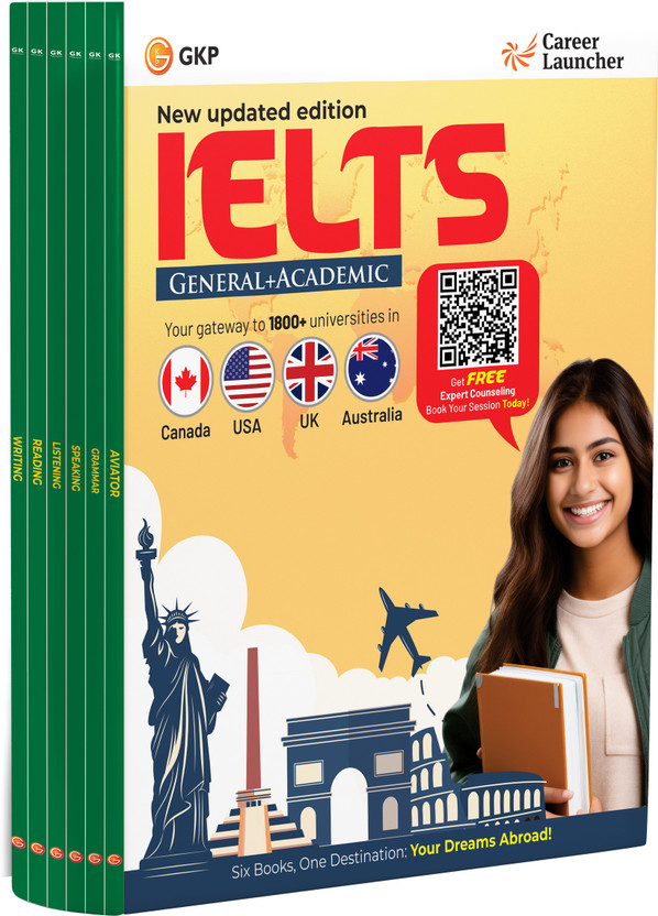 Gkp IELTS 2025 Academic+ General Test Preparation Set of 6 Books by Ca(English, Paperback, unknown)