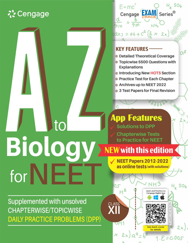 A to Z Biology for NEET: Class XII (Book + DPP) with Free Online Assessments and Digital Content 2023(Paperback, Cengage India)