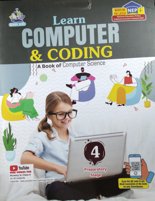 Learn Computer & Coding A Book of Computer Science Preparatory Stage 4(Paperback, Er. Sanyam Jain, Aysha Harun)
