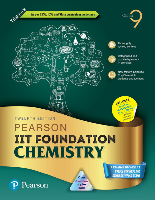 Pearson IIT Foundation'24 Chemistry Class 9, As Per CBSE, ICSE . JEE |NEET|NSTE|Olympiad|Free access to vidoes - 6 e(Paperback, Trishna)