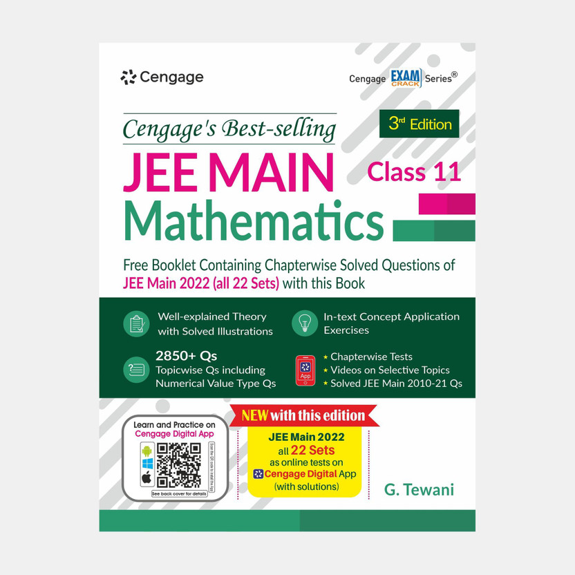 JEE JEE Main Mathematics: Class 11 (Book + Booklet) with Free Online Assessments and Digital Content 2023(Paperback, G. Tewani) - Flipkart Deal