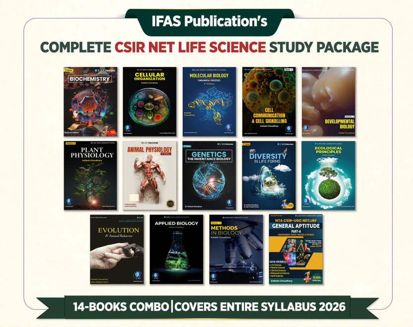CSIR NET Life Science  - 2026 (Set of 14 Books) | Complete Theory Study Material Useful for BSc & MSc Life Science Exams | Best Seller CSIR NET Life Science Book for NTA UGC CSIR NET JRF LS, GATE, DBT, ICMR, SET & BARC | IFAS Publications(Paperback, Kailash Choudhary)