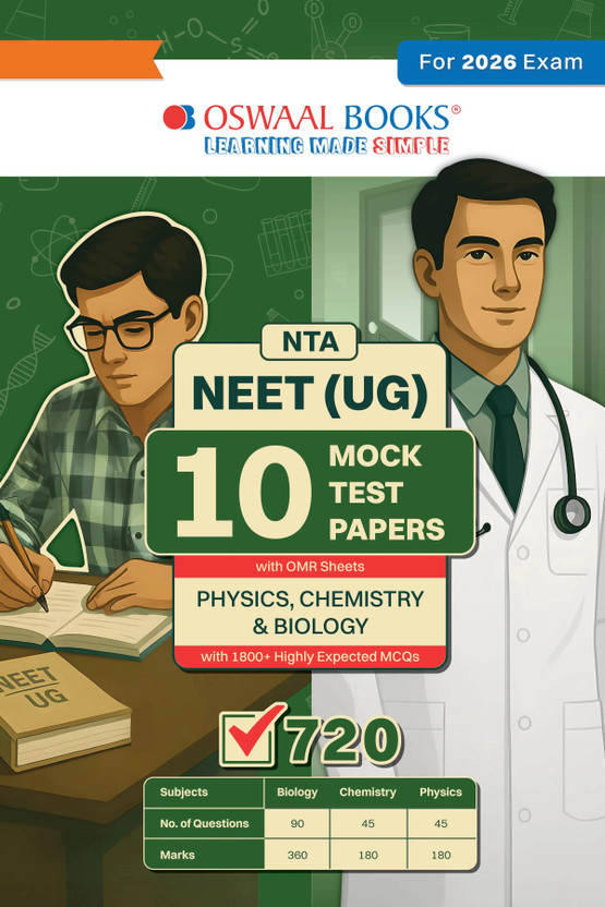 Oswaal Neet (Ug) 10 Mock Test Papers Based on Latest Nta Pattern | Phy(English, Paperback, unknown)