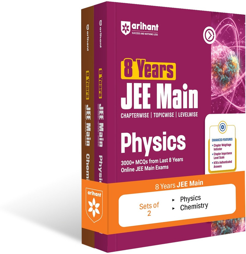 Arihant Arihant 8 Years JEE Main Chemistry, Physics Chapterwise, Topicwise & Levelwise 3000+ PYQs | NTA Authenticated Solutions, Revision Questions & Downloadable Worksheets | Only Book that Highlights High-Frequency Question Types(Paperback, Dharmendra Singh,Pooja Yadav, Shalini Singh ,Anjali Thakur) - Flipkart Deal