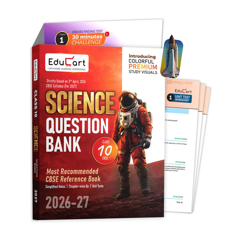 Educart Educart CBSE Class 10 Science Question Bank 2026-27 | Chapterwise, Case-Based & Competency-Based Qs | Unit Test Worksheets, Notes & Visuals | NCERT Based CBSE 2027  - Class 10 Question Bank 2027(English, Paperback, Prashant Kirad, Educart) - Flipkart Deal