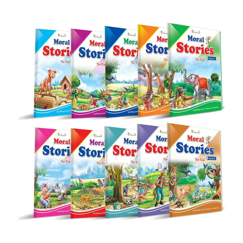 Story Story Books Set of 10 in English with 101 Moral Stories from Inikao  - Picture Story Books for Kids Age 4+(English, Paperback, unknown) - Flipkart Deal