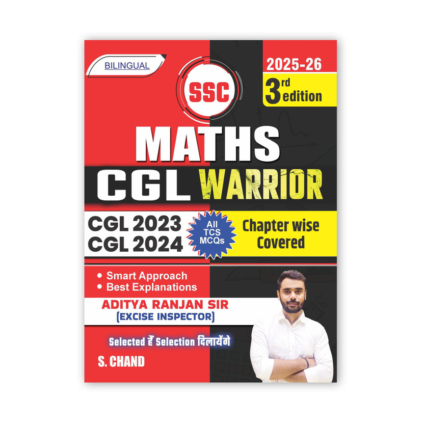 Aditya Aditya Ranjan Sir SSC Maths CGL Warrior 3rd Edition (2025 - 2026) | CGL 2023 & 2024 All TCS MCQs | Tier 1 & 2 Exams | Mathematics | PYQ Question Bank, Chapter wise, Short Tricks, Best Explanation | Math for Competitive Exam Book 2025 | In English & Hindi Medium | Bilingual(Paperback, Aditya Ranjan S - Flipkart Deal