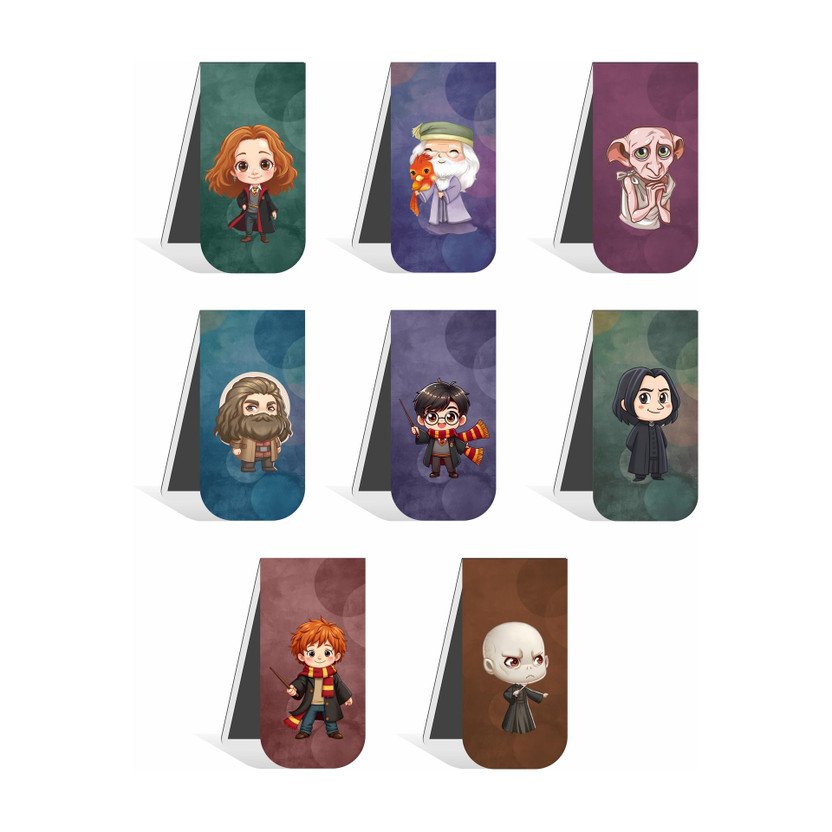 Signex Print Media Harry Potter Magnetic Bookmarks Set of 6, Cute Magnetic Bookmarks for Books Magnetic Bookmark Bookmark(Harry Potter Themed, Multicolor)