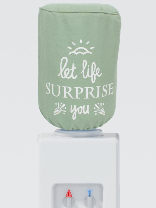 SWAYAM Digitally Printed " Let life Surprise you " Bottle Cover-20 ltr(Olive Green)