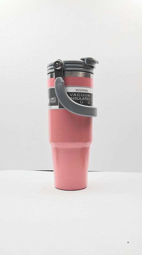 AANZIA Stainless Steel Tumbler Hot and Cold with Straw, Double Insulated Cup 900 ml Steel Bottle(Pack of 1, Pink)