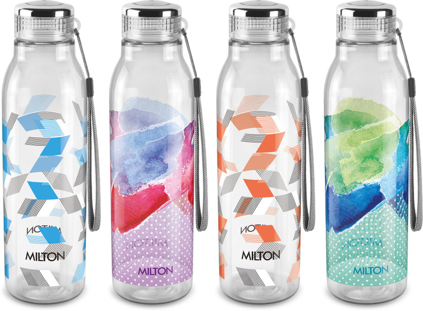 MILTON HELIX 1000 ml Plastic Bottle(Pack of 4, Multicolor)