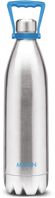 MILTON Duo With Handle 2200 2.01 L Steel Bottle(Pack of 1, Silver)