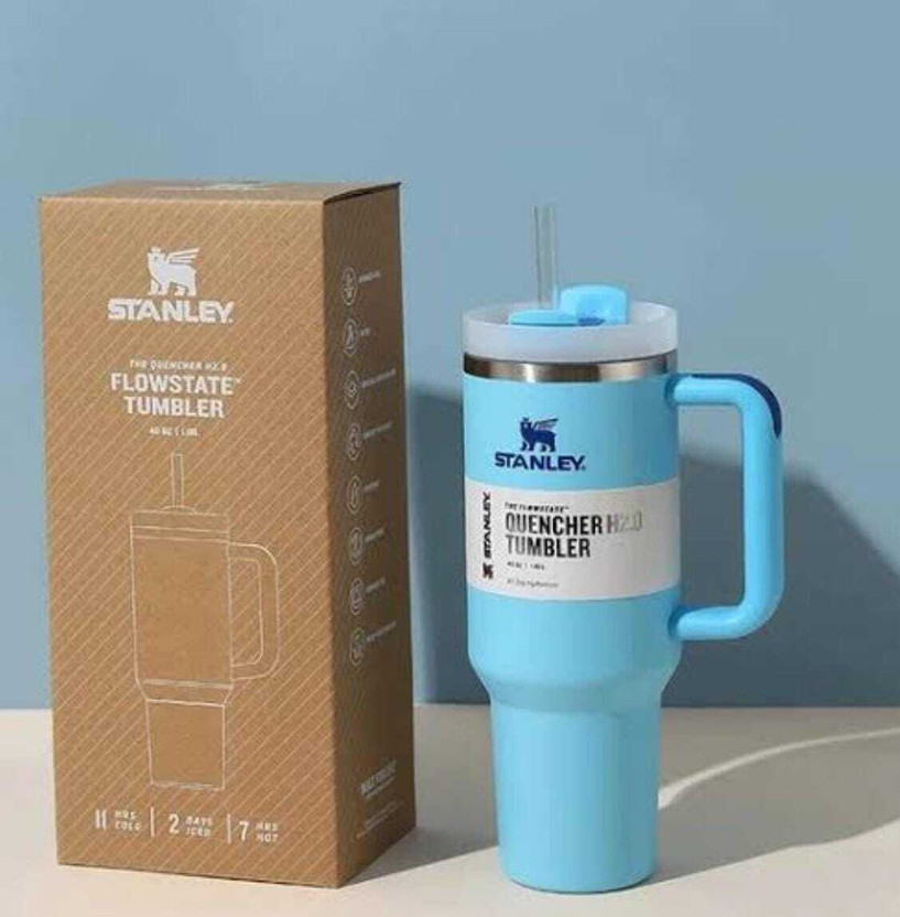 ved online mart Stainless Steel Tumbler with Straw | Leakproof Sipper Bottle for Adults & Kids 1200 ml Stainless Steel Bottle(Pack of 1, Light Blue)