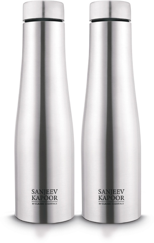 Classic Essentials Steel Puro Water Bottle 1000ml(Pack of 2) 1000 ml Steel Bottle(Pack of 2, Silver)