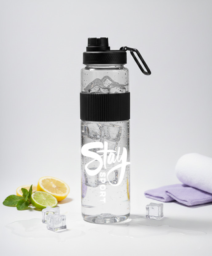 Kraften Kraften kraften Aura Transparent black bottle 1000 ml Water Bottle(Set of 1, Black) - Flipkart Deal