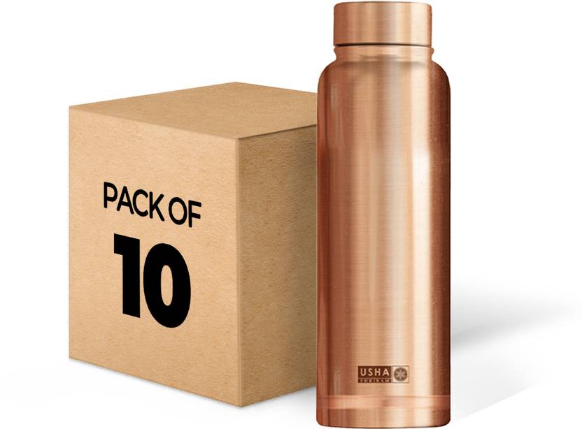 Usha Shriram Pure Copper Water Bottle (10Pcs) 950ml Tambe Ki Botal