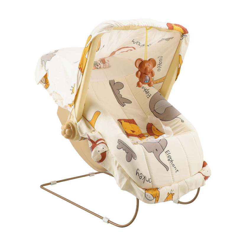 mama luv mee 10 in 1 Baby Carry Cot | Rocker & Bouncer | Baby Swing | Adjustable Handle | Rocker and Bouncer(Beige)