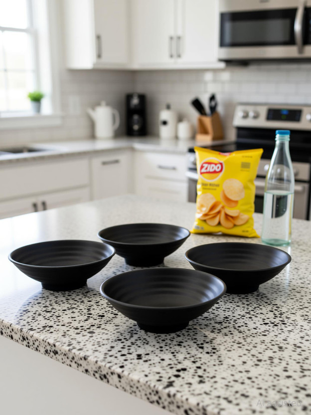 ZIDO ZIDO Melamine Serving Bowl (Pack of 6) Multipurpose Serving Bowl For Snacks,Maggi,Chips,Nuts,Desert etc(Pack of 6, Black) - Flipkart Deal