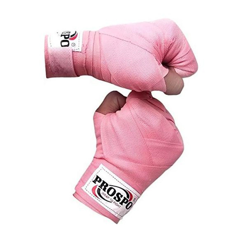 PROSPO PROSPO Mexican Boxing Hand Wraps, Stretch wrap, Hand Wraps -180 inch(4.5 Meter, pink) Boxing Hand Wrap(180 inch) - Flipkart Deal