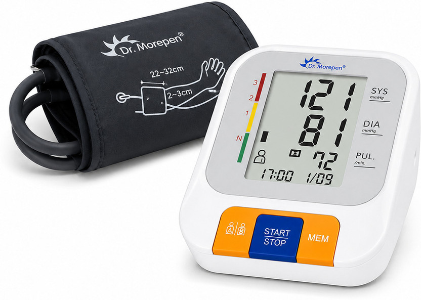 Dr. Morepen BP-15 Blood Pressure Monitor | Digital BP Machine for Home BP-15 Bp Monitor(White)