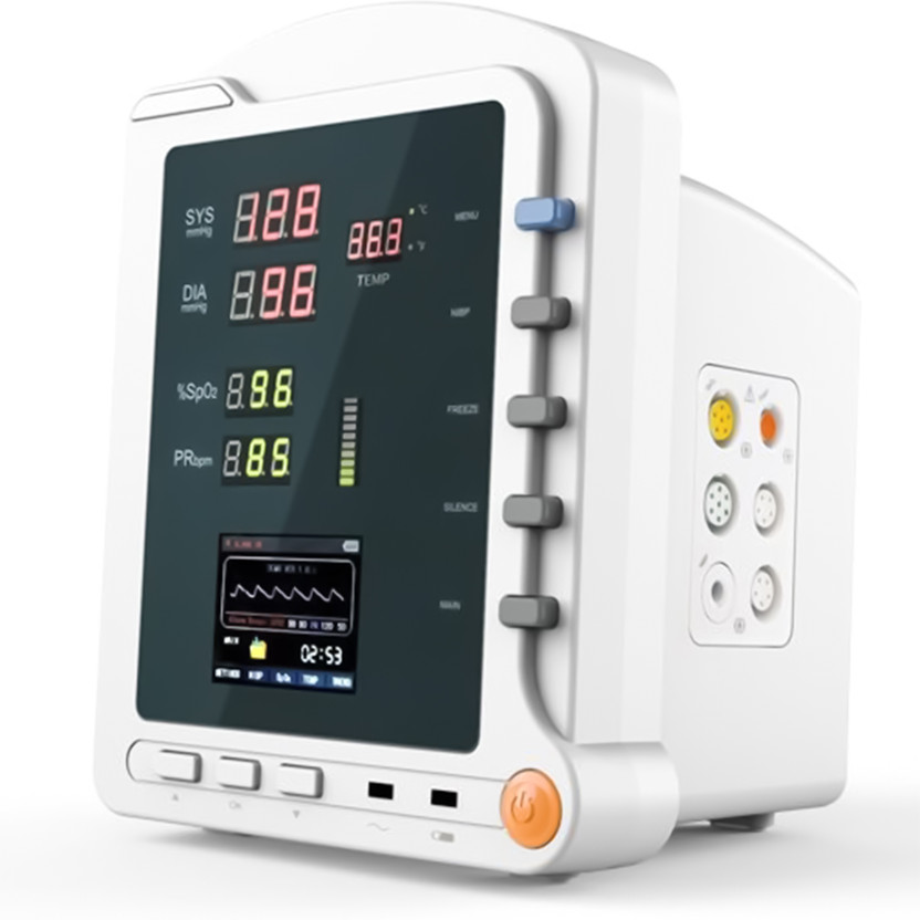 MEDILMA CMS 5100- 3 Para Patient Monitor, 8” high brightness LCD display, Heart Rate, BP CMS 5100- 3 Para Patient Monitor, LCD display, Measures Heart Rate, BP Bp Monitor(White)