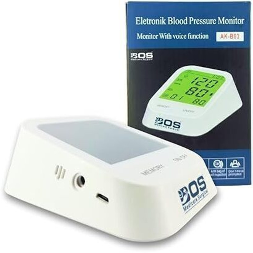 Bos Medicare Surgical ?B0D5D66YY2 BOSM-BPM-AK-B03 Bp Monitor(White, Blue)
