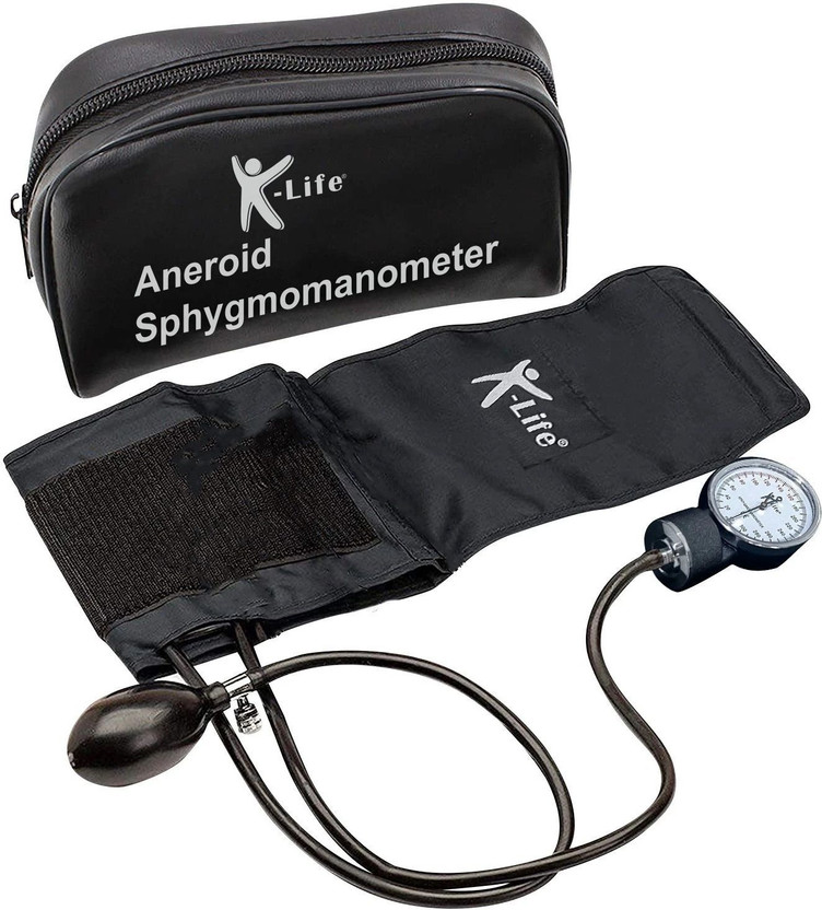 K-life Aneroid Manual Sphygmomanometer & Pressure Gauge Blood Pressure Machine Bp Monitor(Black)