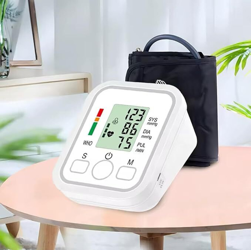 HEALBIRD Portable Digital BP Check Machine for Hypertension & Managing Heart Health with Voice Broadcast {Batteries are not included in the Box} Bp Monitor(White)