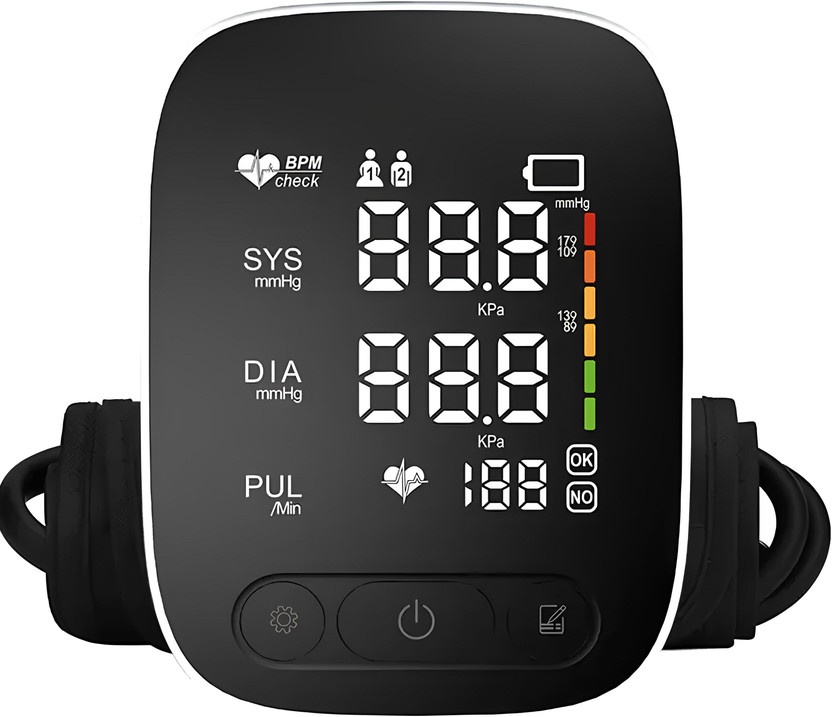 BELENZO Automatic Blood Pressure Monitor SmartCheck Automatic Digital BP Monitor with Large Cuff & Display Bp Monitor(Multicolor)