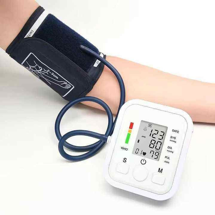 HEALBIRD Homely Smart BP Monitor with 4X AAA Batteries, Large Cuff Digital Upper Arm BP Machine | Hypertension Machine with Voice Broadcast Bp Monitor(White)