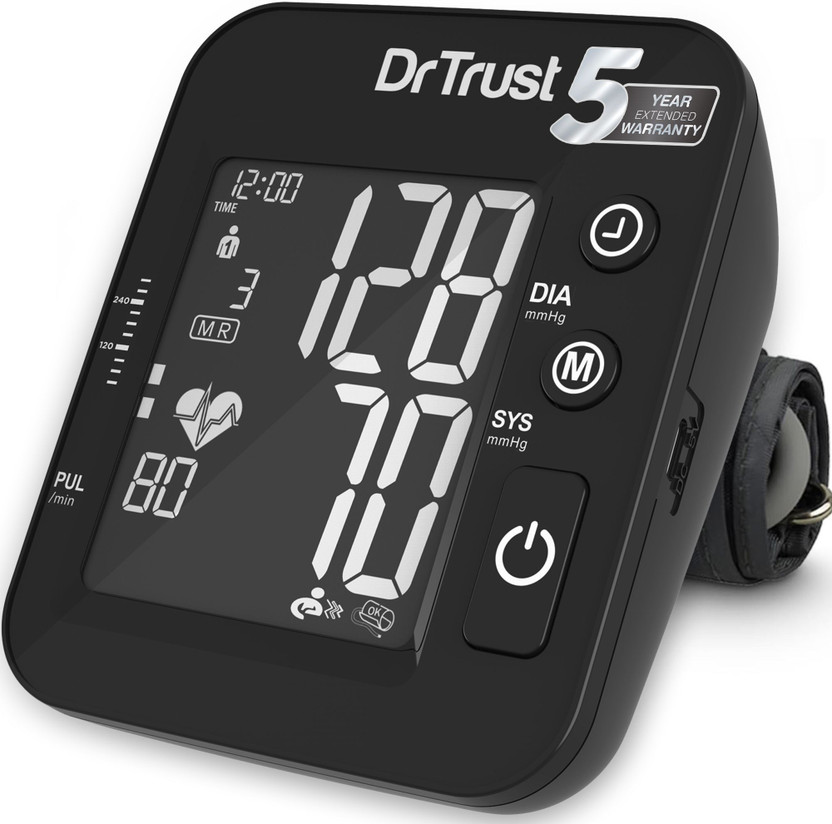 Dr Trust USA Intellitrack 132 Dual Talking Digital Blood Pressure BP Machine Bp Monitor(Black)