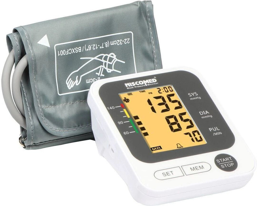 NISCOMED PW-215 Fully Automatic Digital Blood pressure Monitor Bp Monitor(Daisy White & Blue)
