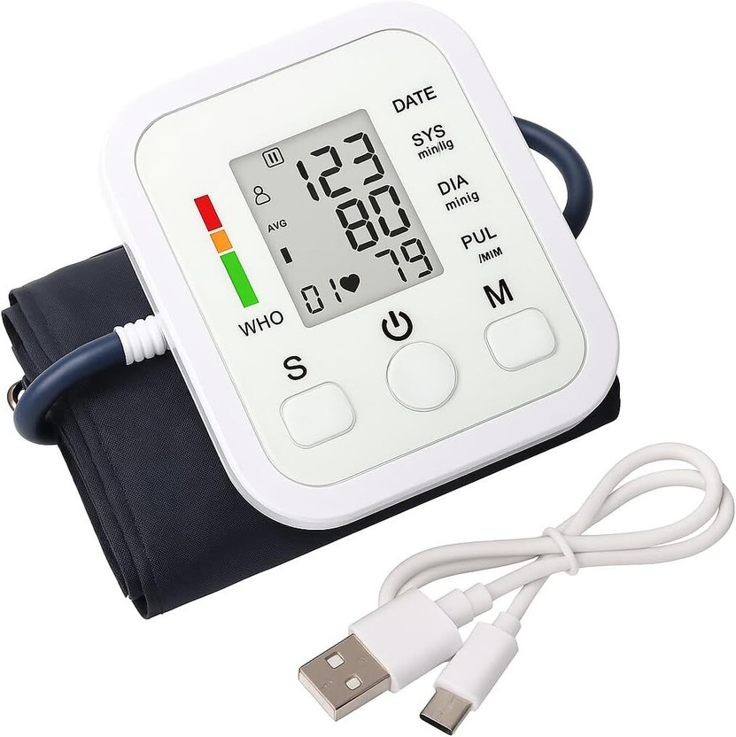 HEALBIRD Fully Automatic Digital BP Machine for Home use with Talking Function {Batteries are not included in the Box} Bp Monitor(White)