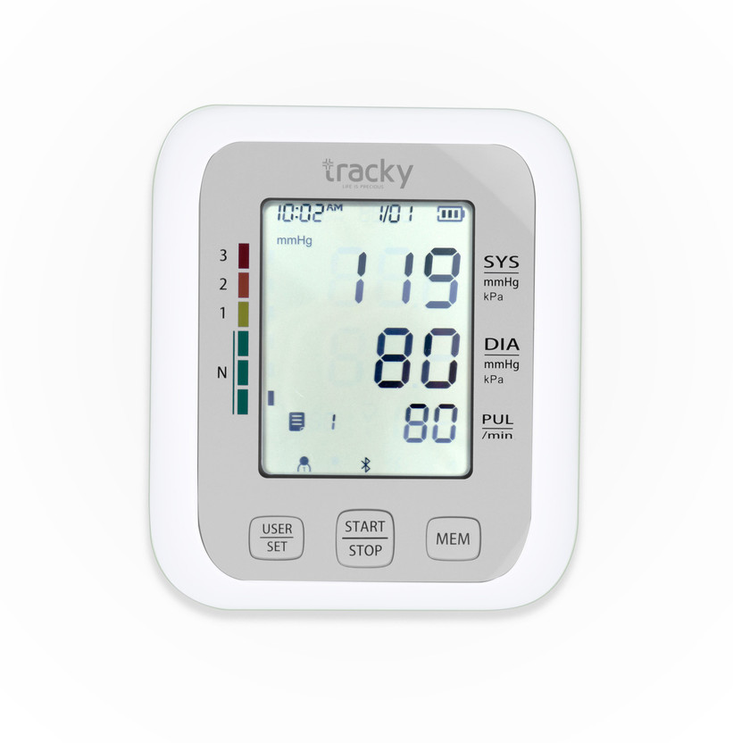 Tracky Digital Blood Pressure Monitor Bp Monitor(White)