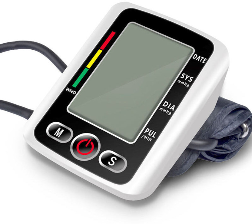 HEALBIRD Smart BP Monitor with 4X AAA Batteries, Arm Cuff Digital Upper Arm BP Machine | Hypertension Machine with Voice Broadcast Bp Monitor(White)