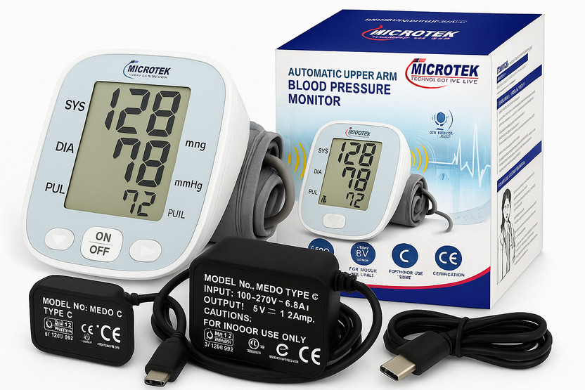 Dr. Morepen best bp machine with adaptor Bp Monitor(Multicolor)