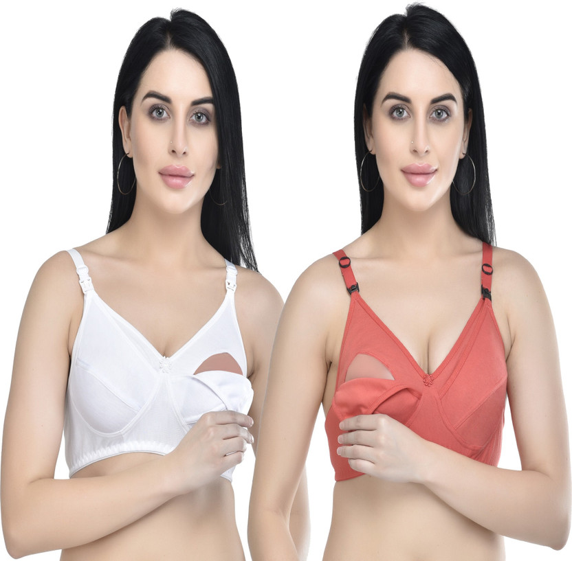 AVLVI CARE Women Maternity/Nursing Lightly Padded Bra(Multicolor)