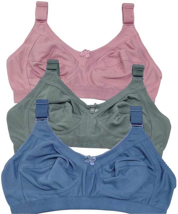 KOISA women bra full coverage c cup pack of 3 Women Full Coverage Non Padded Bra(Multicolor)